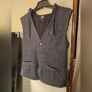 Rock & Republic Charcoal Hooded Vest